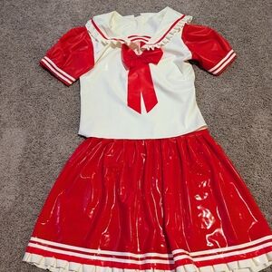 Red and White Sailor Kids Costume